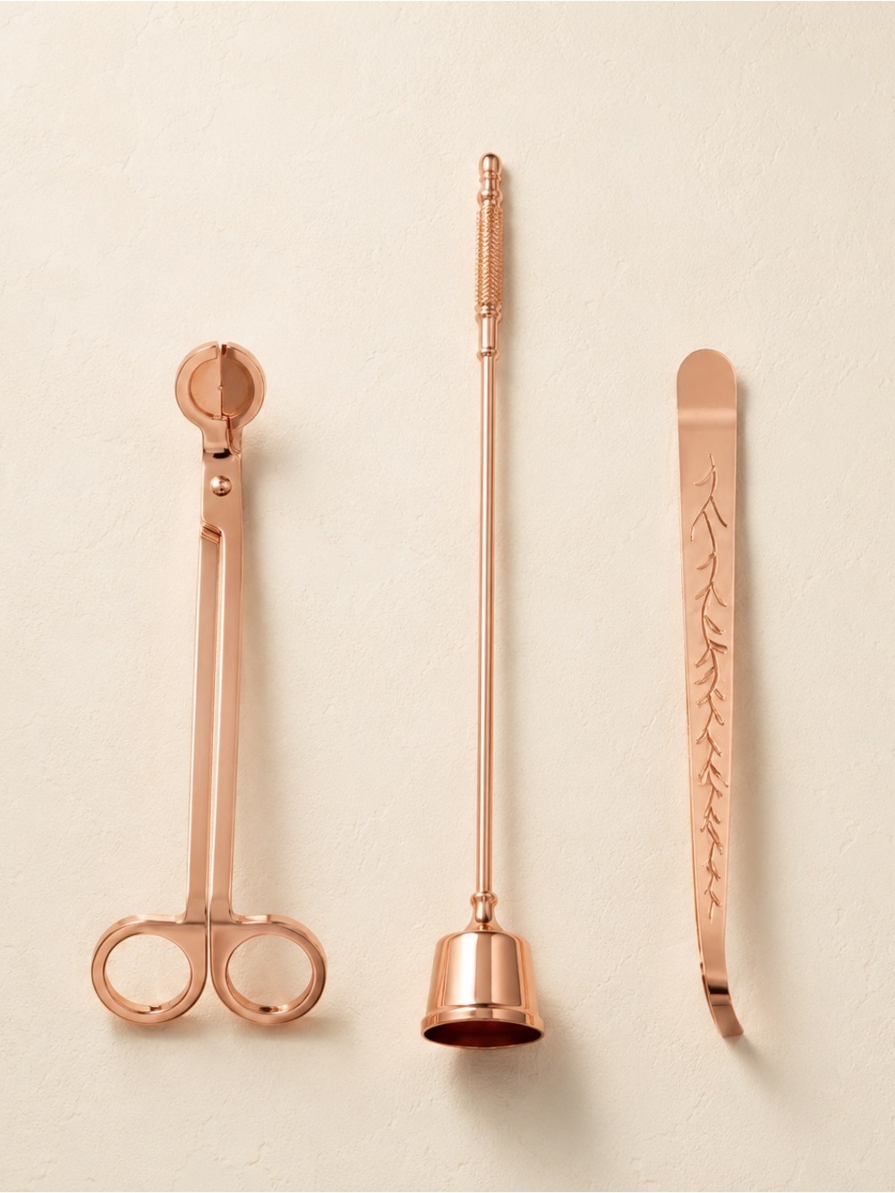 Homemory Rose Gold 3-Piece Candle Accessory Set NWT